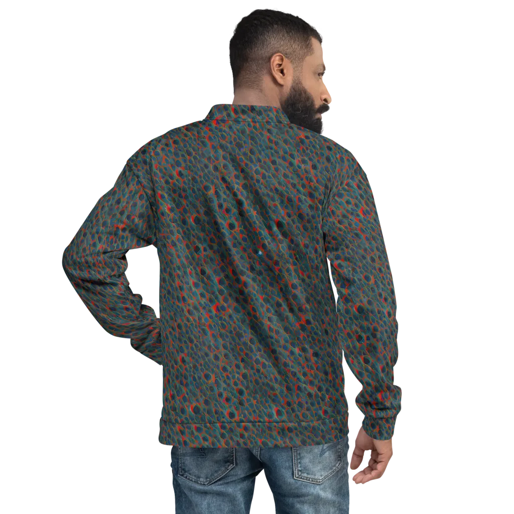 Indigo Undergrowth on Bomber Jacket — Back