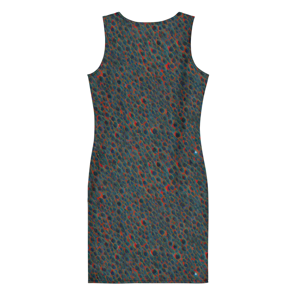 Indigo Undergrowth on Bodycon Dress — Back