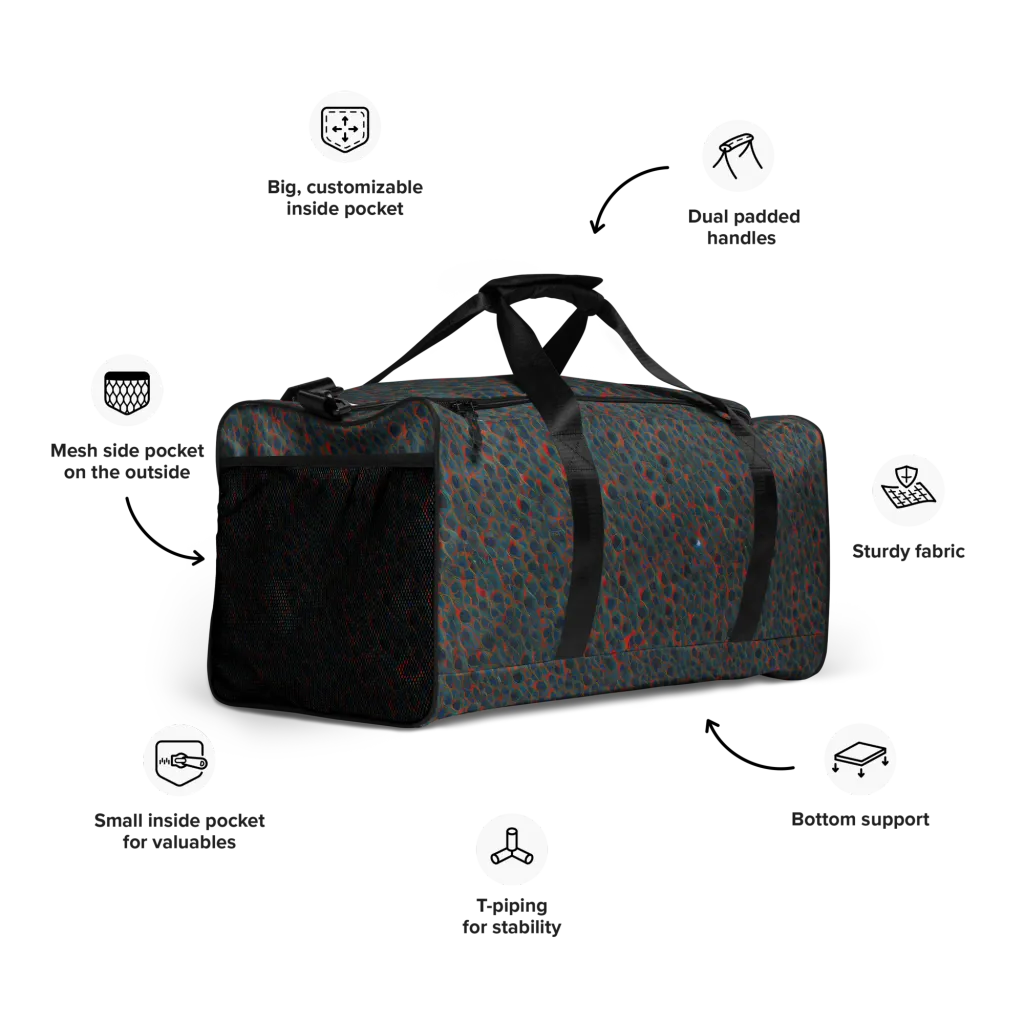 Indigo Undergrowth on Duffle Bag — Right Front