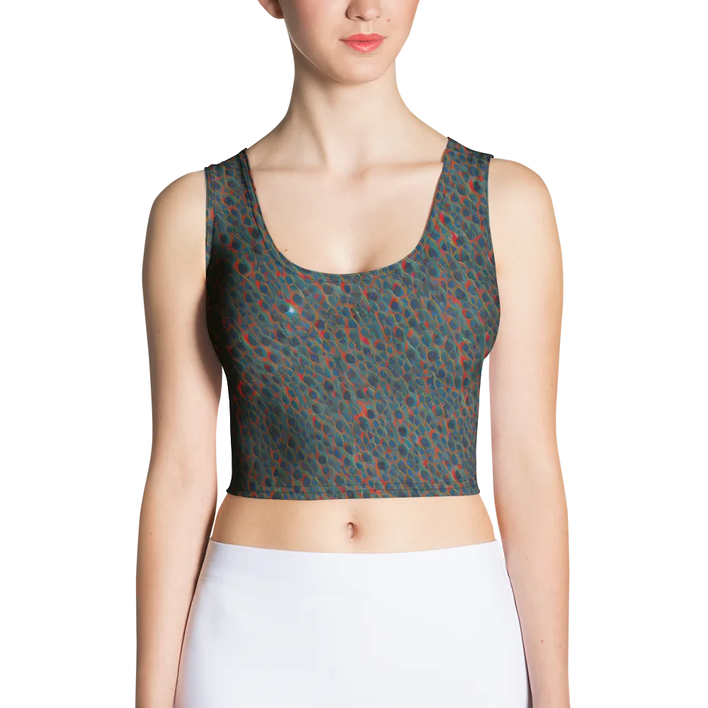 Indigo Undergrowth on Crop Top — Front