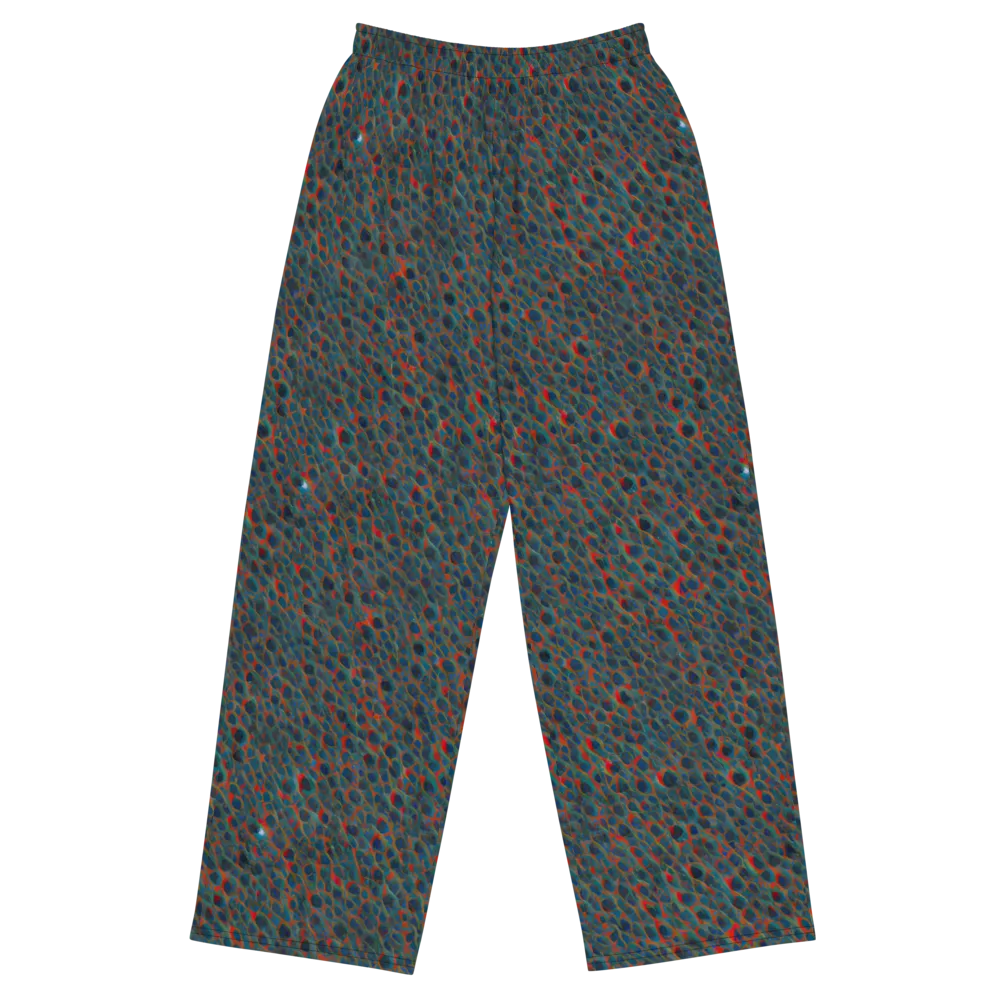 Indigo Undergrowth on Wide-Leg Pants — Front