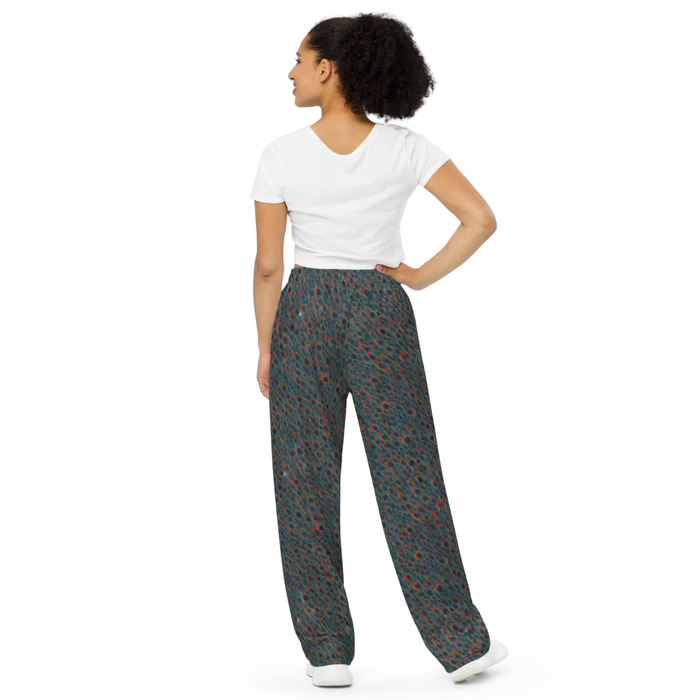 Indigo Undergrowth on Wide-Leg Pants — Back