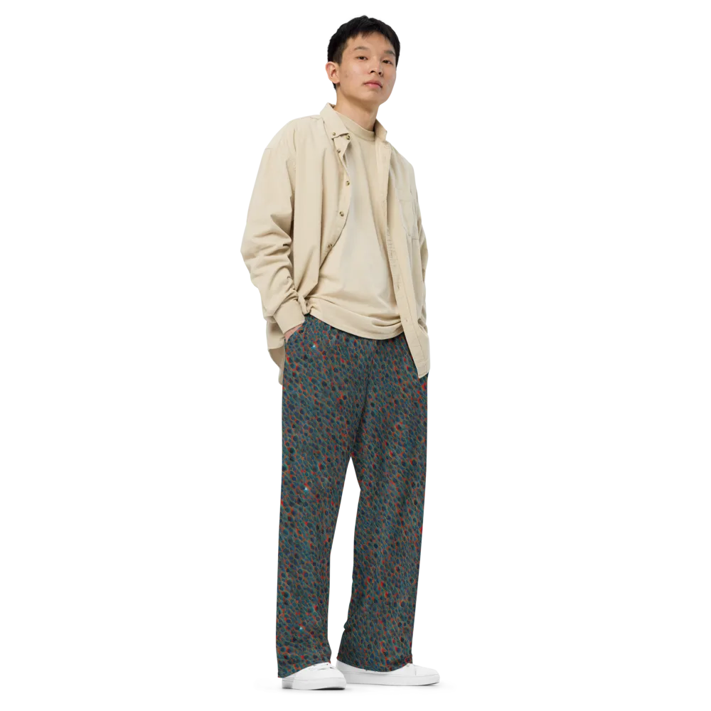 Indigo Undergrowth on Wide-Leg Pants — Right Front