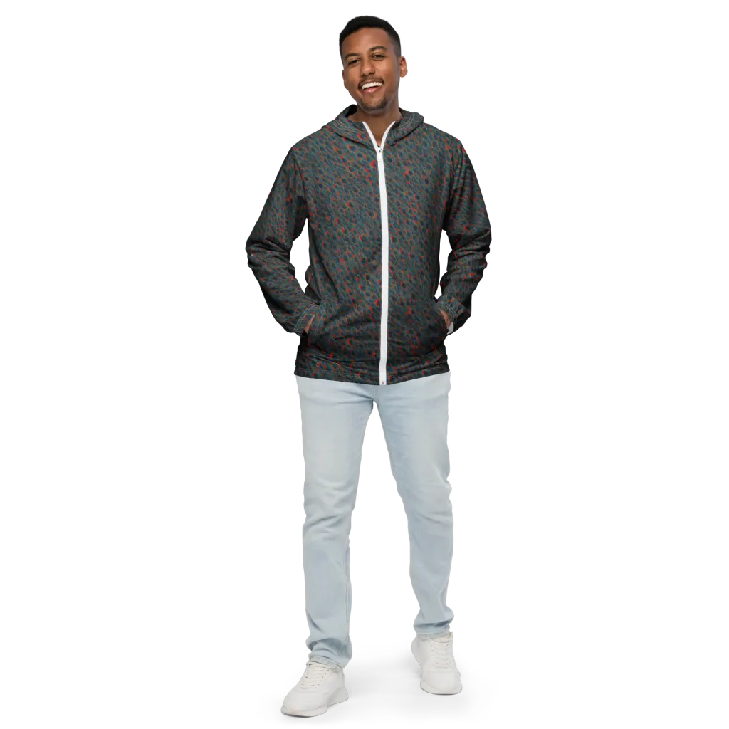 Indigo Undergrowth on Men's Windbreaker — Front
