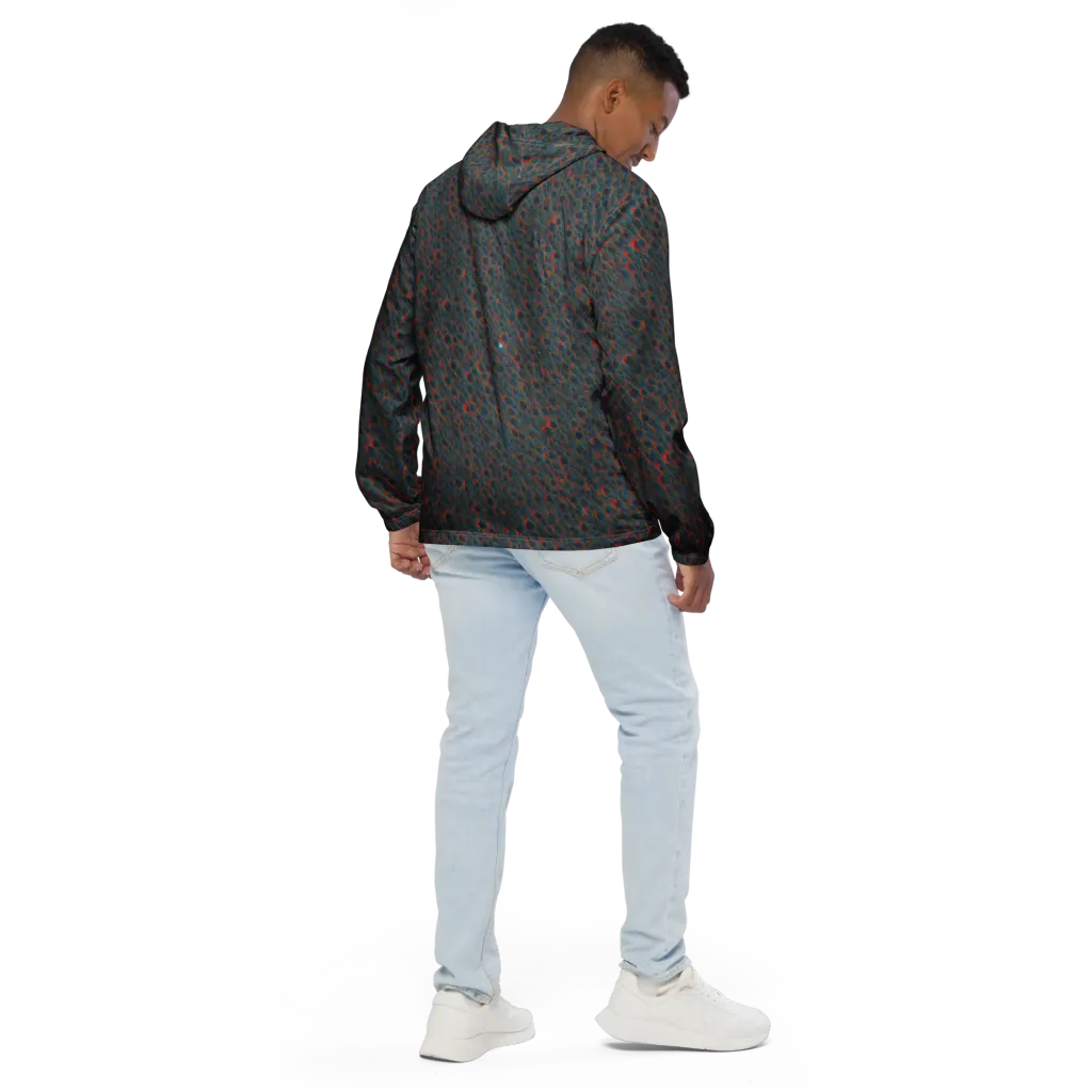 Indigo Undergrowth on Men's Windbreaker — Back