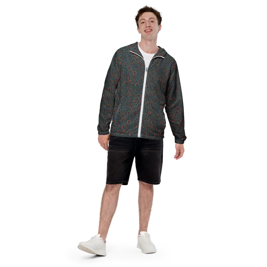 Indigo Undergrowth on Men's Windbreaker — Front