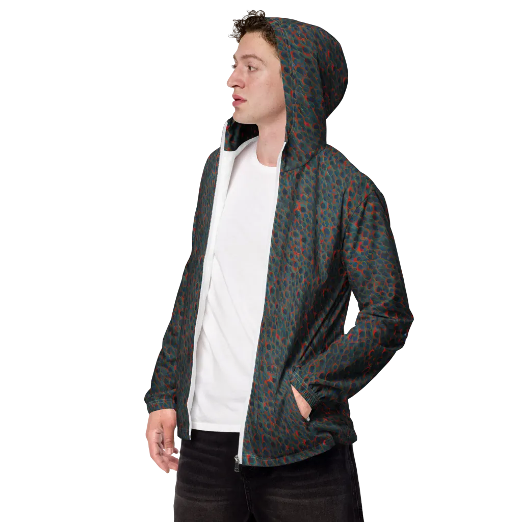 Indigo Undergrowth on Men's Windbreaker — Left Front