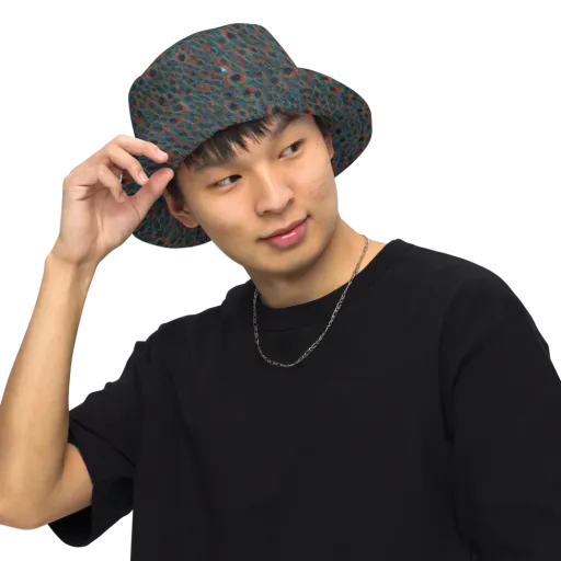 Indigo Undergrowth on a Reversible Bucket Hat