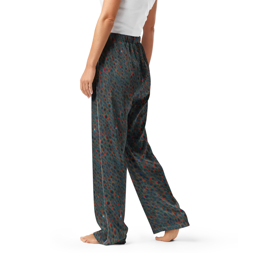 Indigo Undergrowth on Women's Pajama Pants — Left