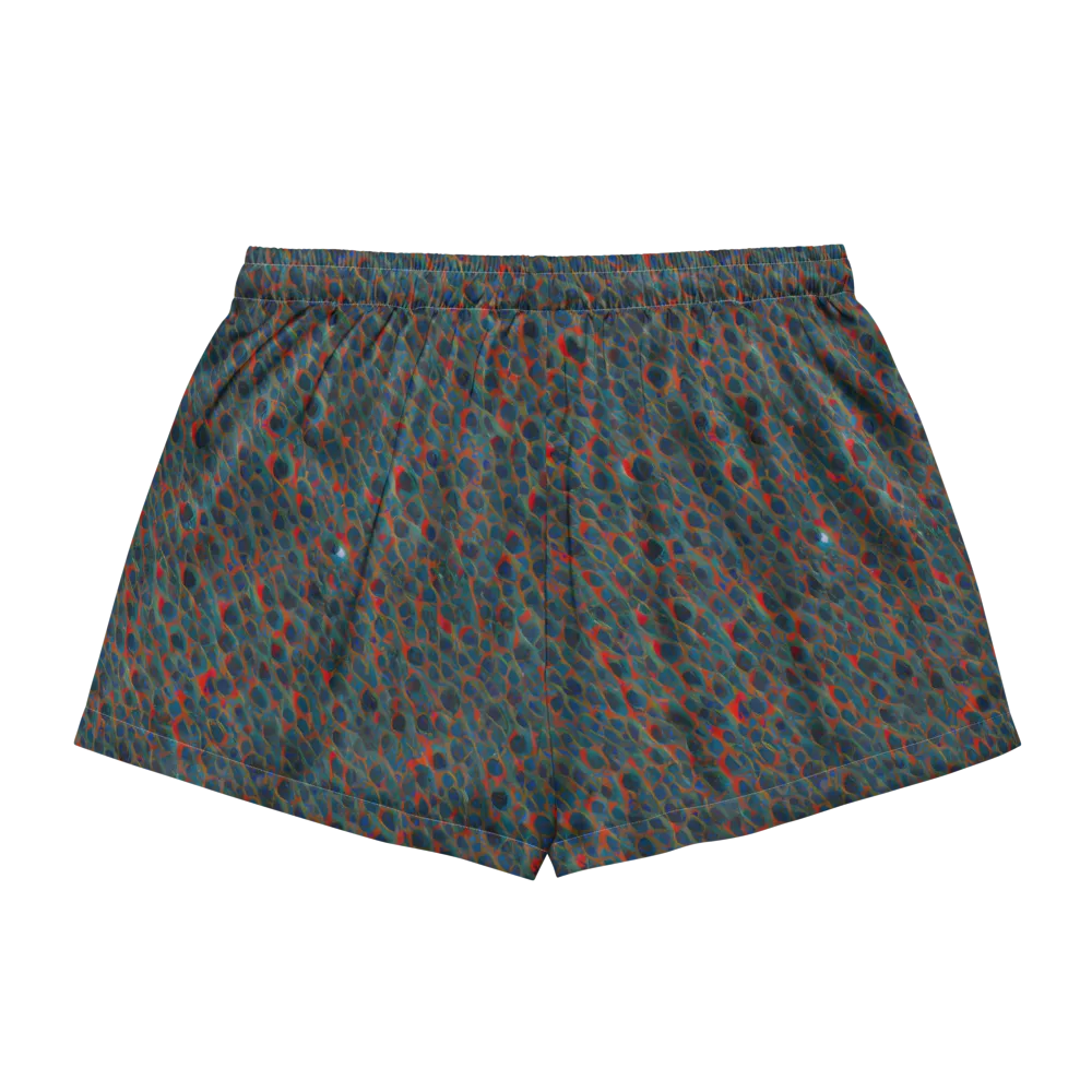 Indigo Undergrowth on Women's Pajama Shorts — Back