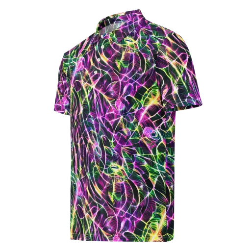 Cyber Botanical on a Men's Slim Fit Polo Shirt
