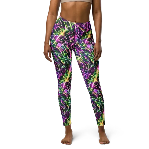 Cyber Botanical on a Yoga Leggings