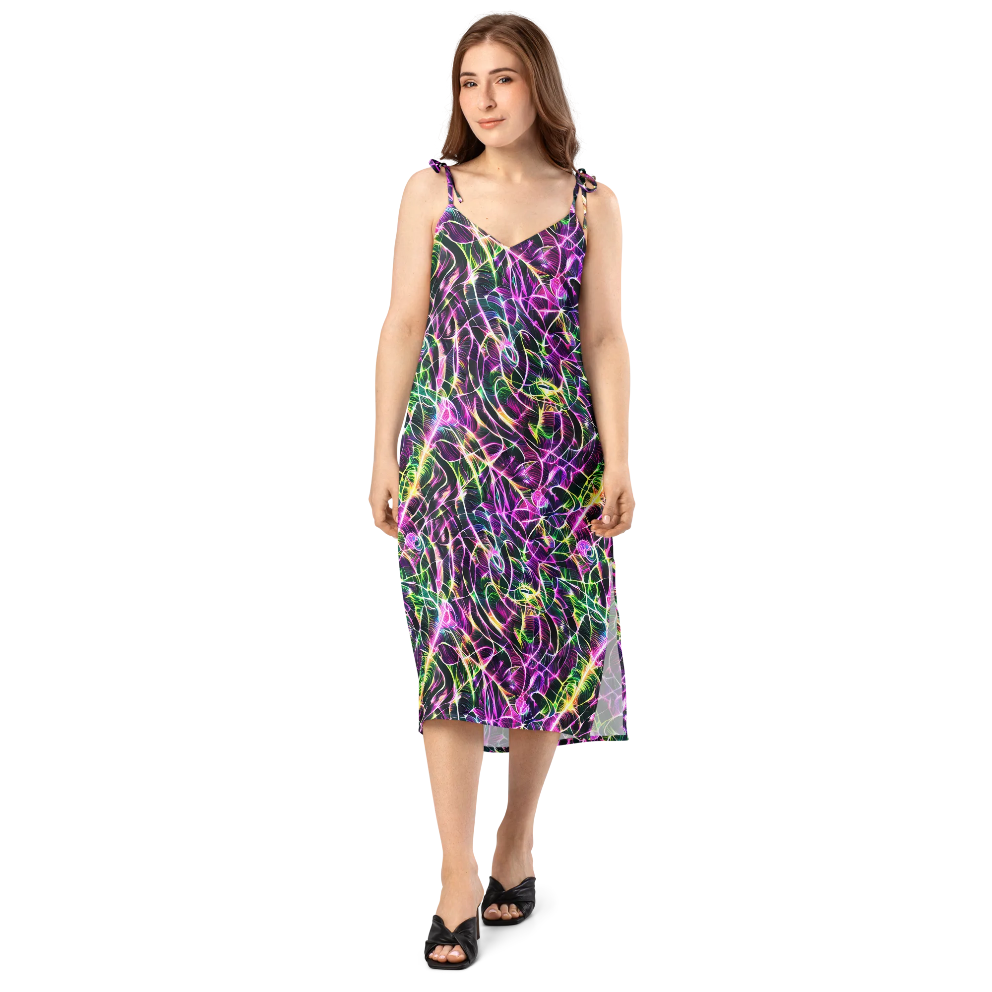 Cyber Botanical on Slip Dress — Front