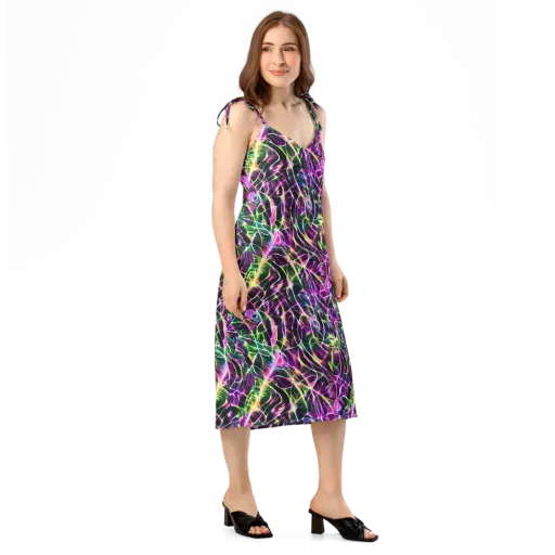Cyber Botanical on a Slip Dress