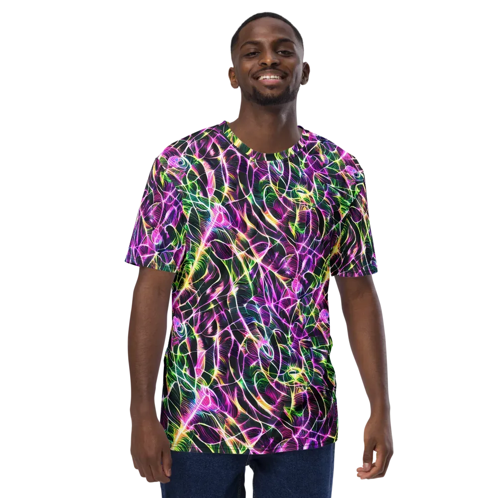 Cyber Botanical on Men's Crew Neck T-Shirt — Front