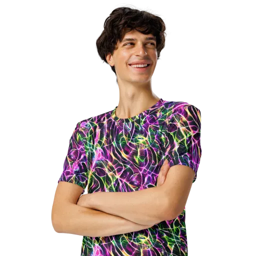 Cyber Botanical on a Men's Crew Neck T-Shirt