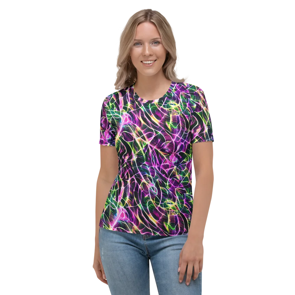 Cyber Botanical on Women's Crew Neck T-Shirt — Front
