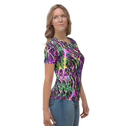 Cyber Botanical on a Women's Crew Neck T-Shirt