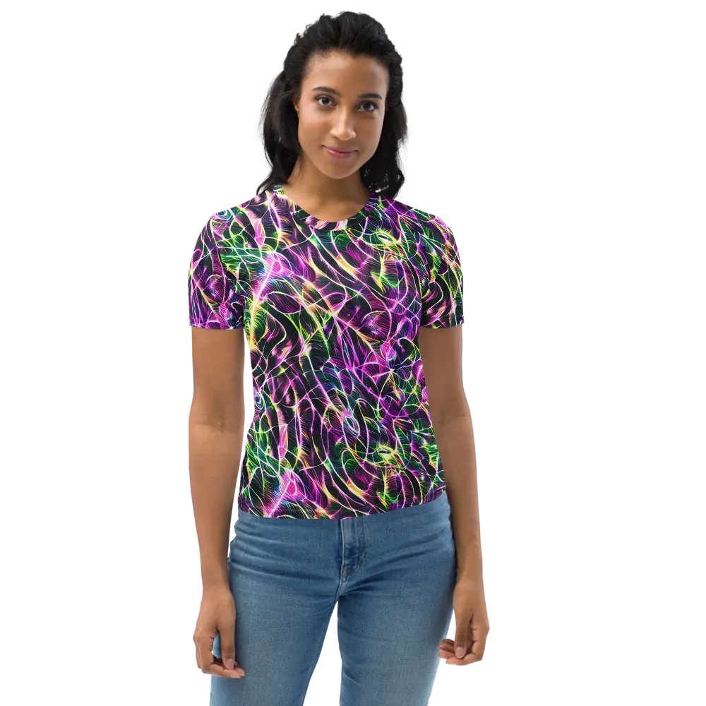 Cyber Botanical on Women's Crew Neck T-Shirt — Front
