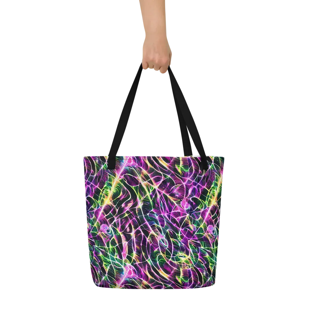 Cyber Botanical on Large Tote Bag W/ Pocket — Front