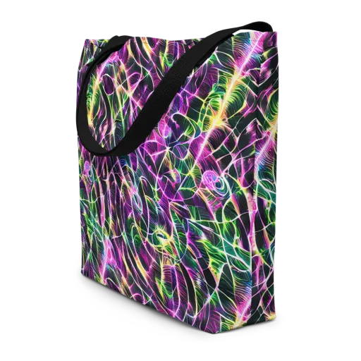 Cyber Botanical on a Large Tote Bag W/ Pocket