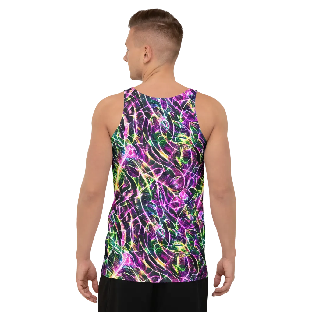 Cyber Botanical on Men's Tank Top — Back