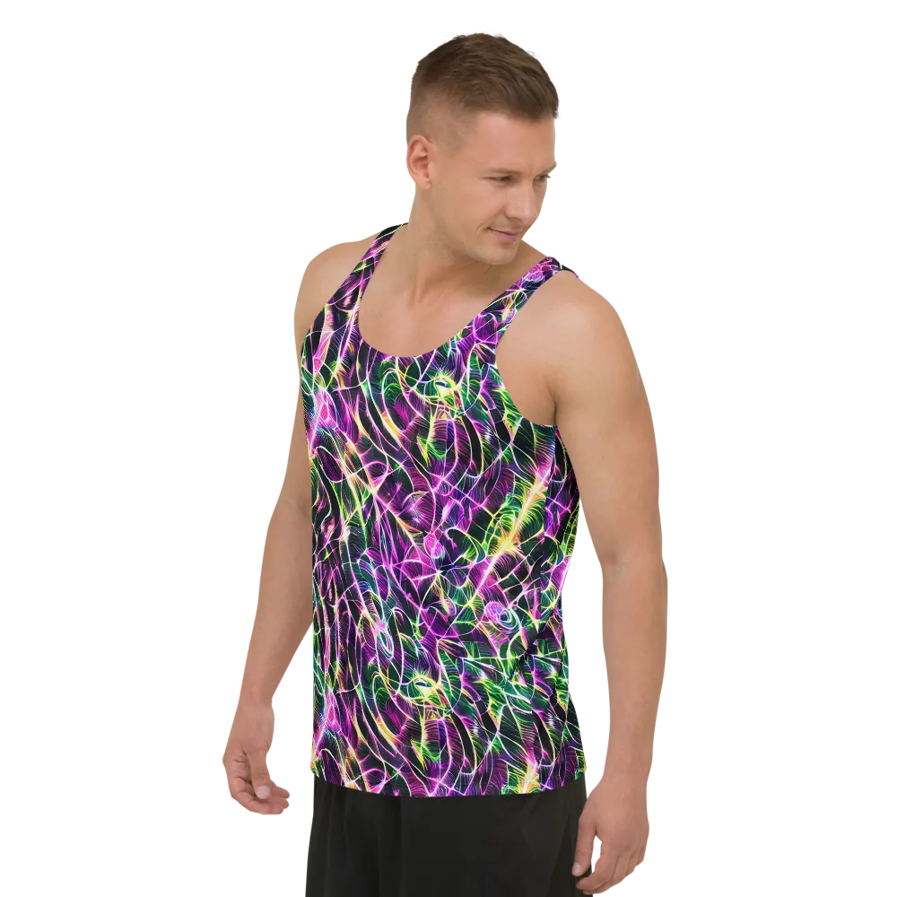 Cyber Botanical on Men's Tank Top — Left Front