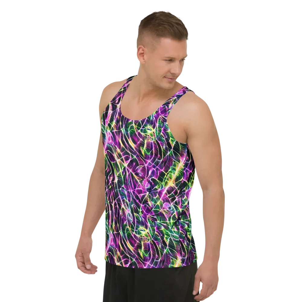 Cyber Botanical on Men's Tank Top — Left Front