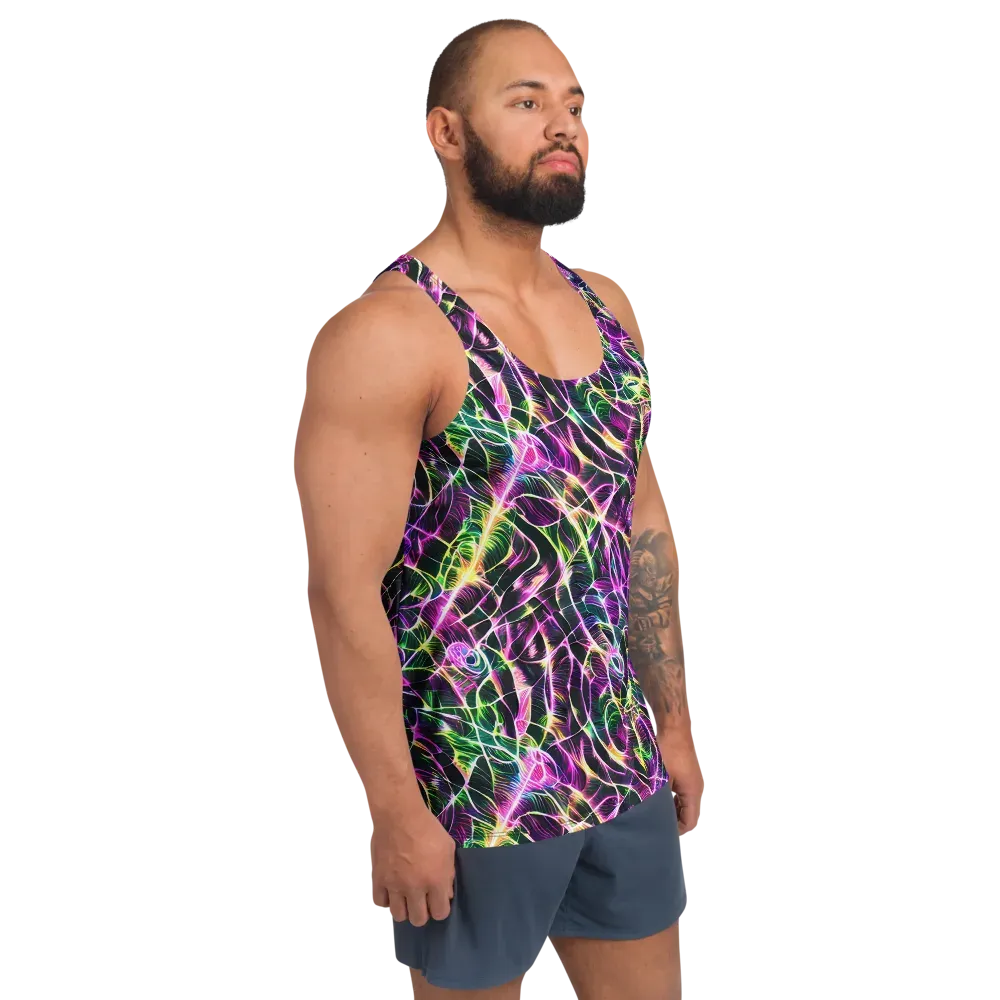 Cyber Botanical on Men's Tank Top — Right Front