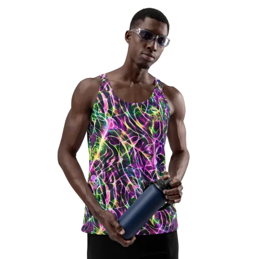 Cyber Botanical on a Men's Tank Top