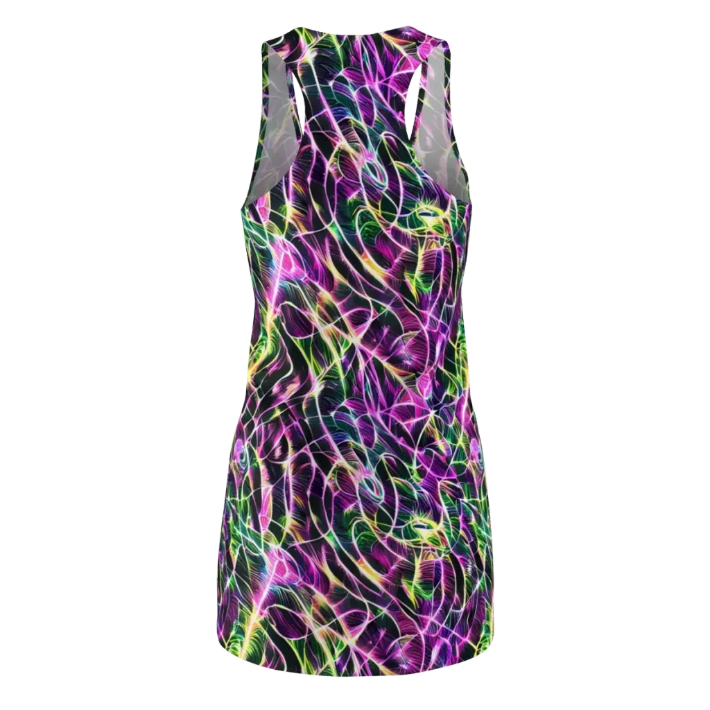 Cyber Botanical on Racerback Dress — Back