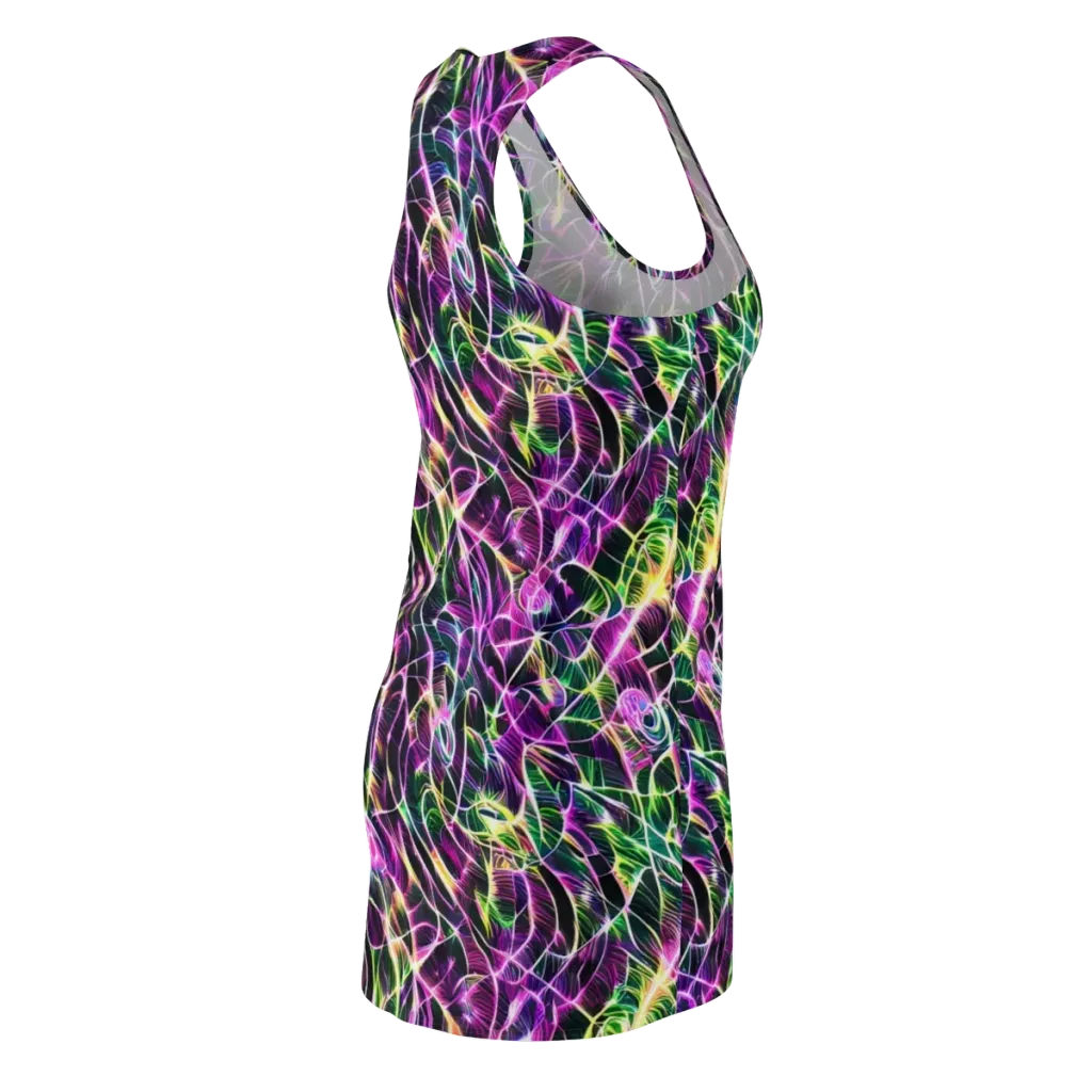 Cyber Botanical on Racerback Dress — Back Side