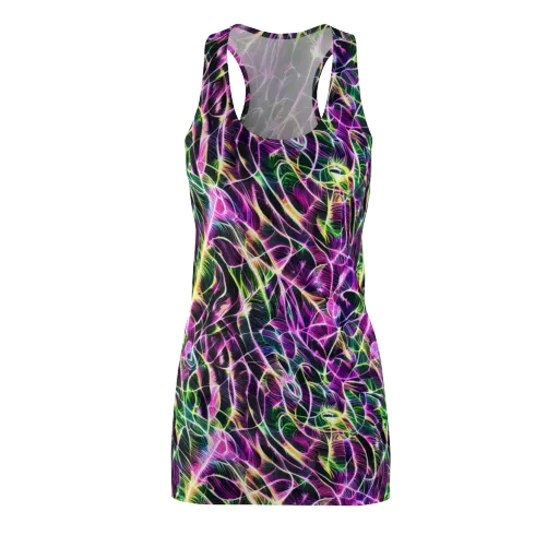 Cyber Botanical on a Racerback Dress
