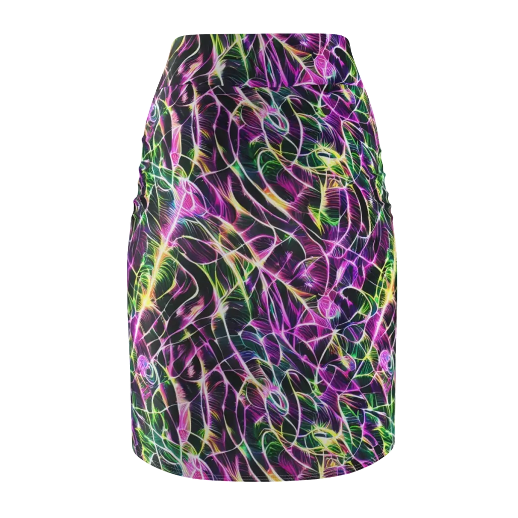 Cyber Botanical on Pencil Skirt — Back