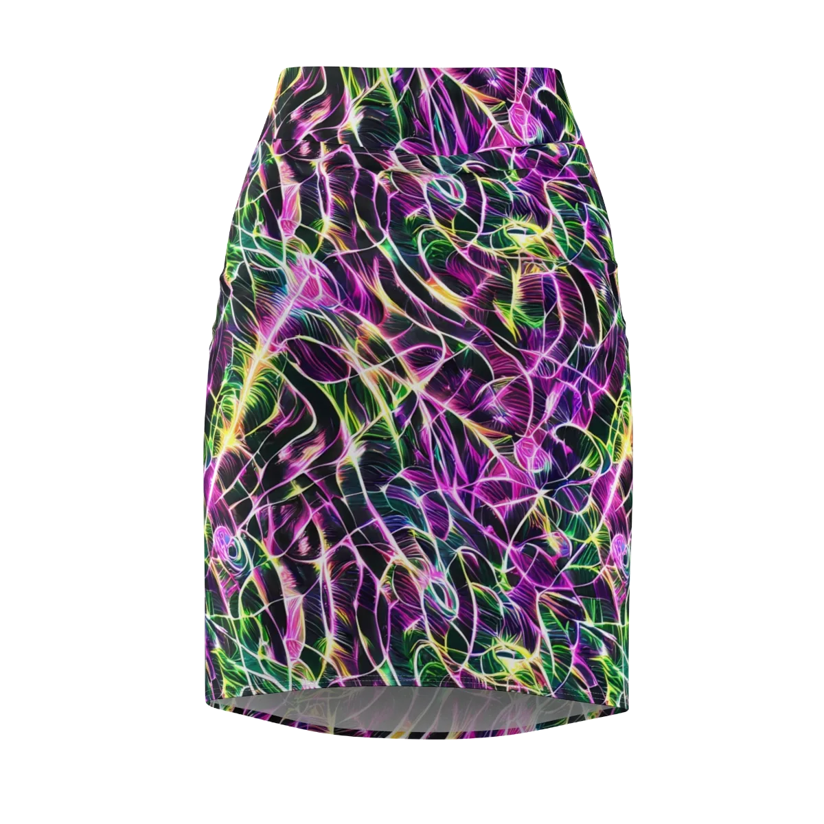Cyber Botanical on Pencil Skirt — Front