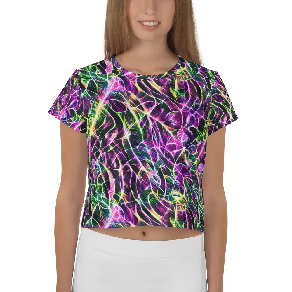 Cyber Botanical on Crop Tee — Front