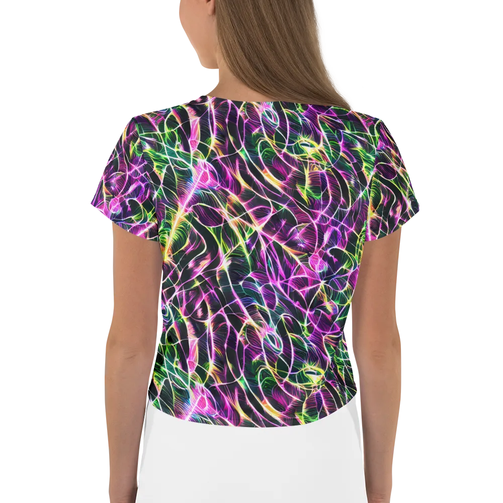 Cyber Botanical on Crop Tee — Back