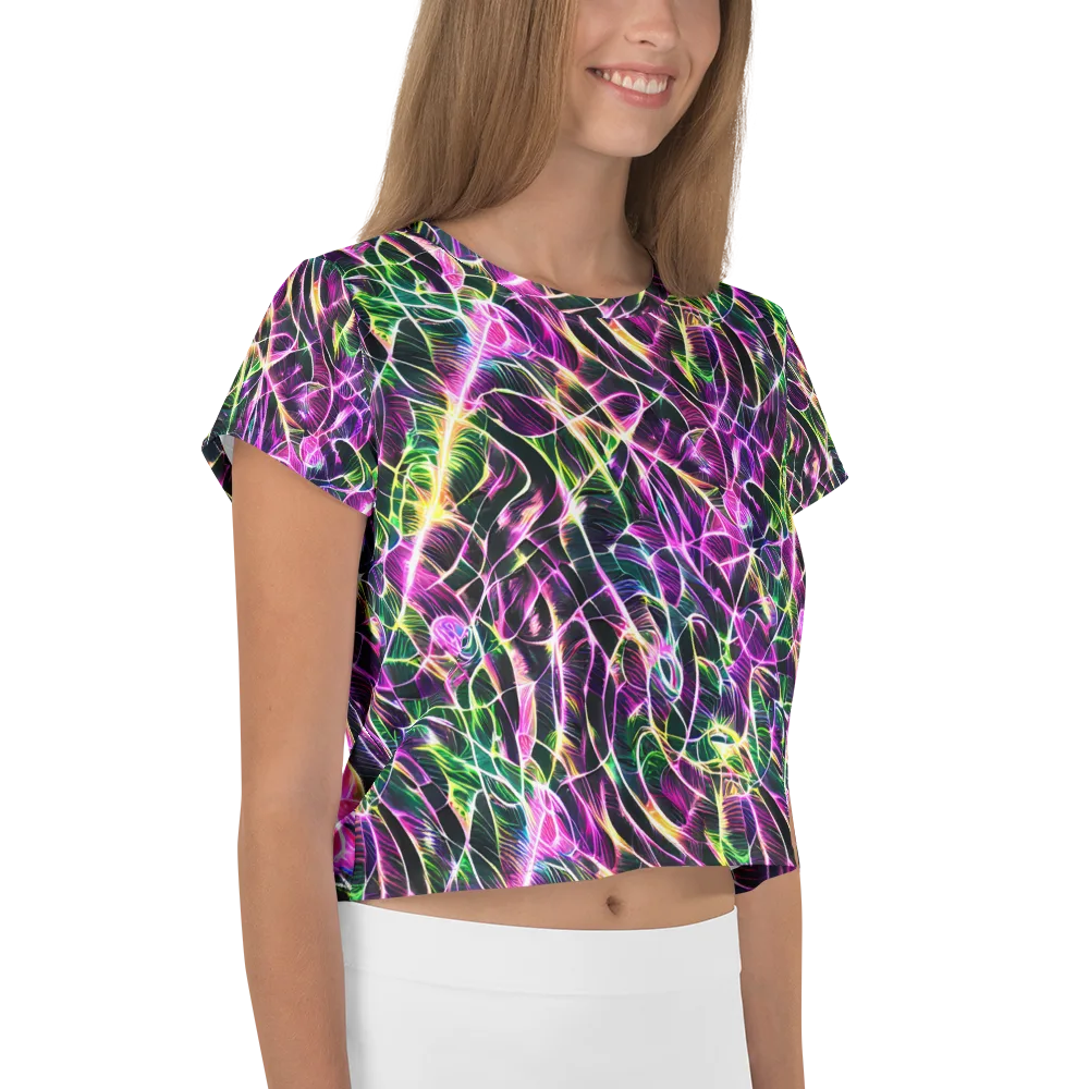 Cyber Botanical on Crop Tee — Right