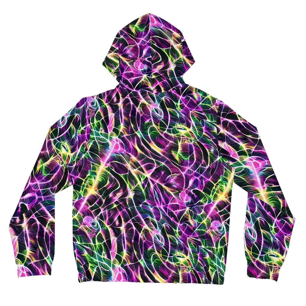 Cyber Botanical on Women's Full-Zip Hoodie — Back