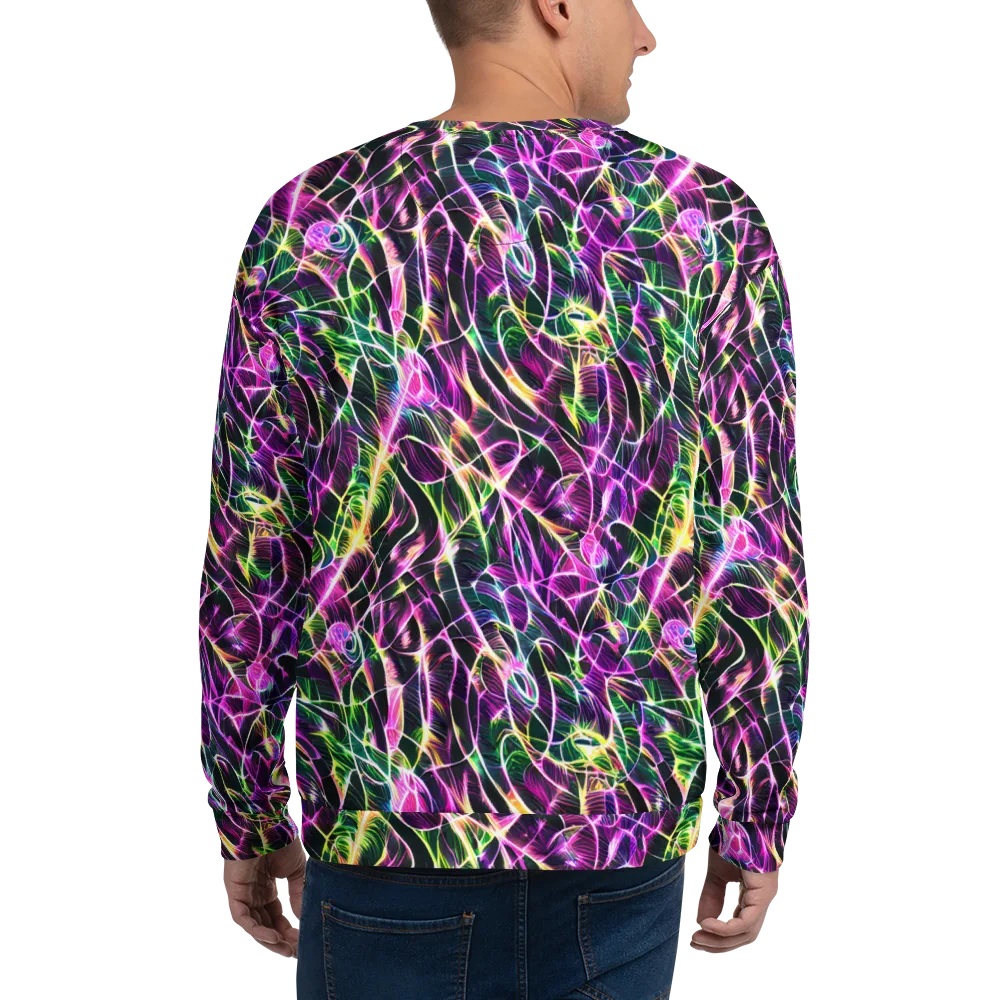 Cyber Botanical on Sweatshirt — Back