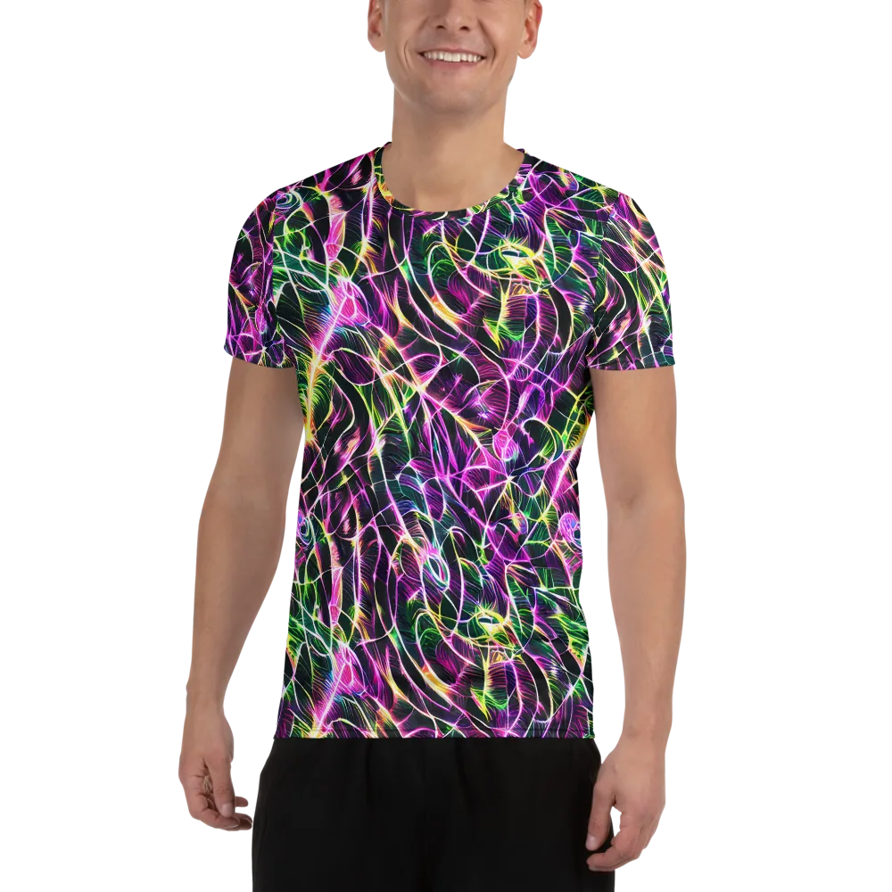 Cyber Botanical on Men's Athletic T-Shirt — Front