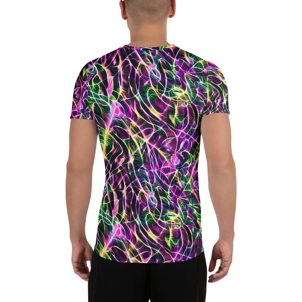Cyber Botanical on Men's Athletic T-Shirt — Back