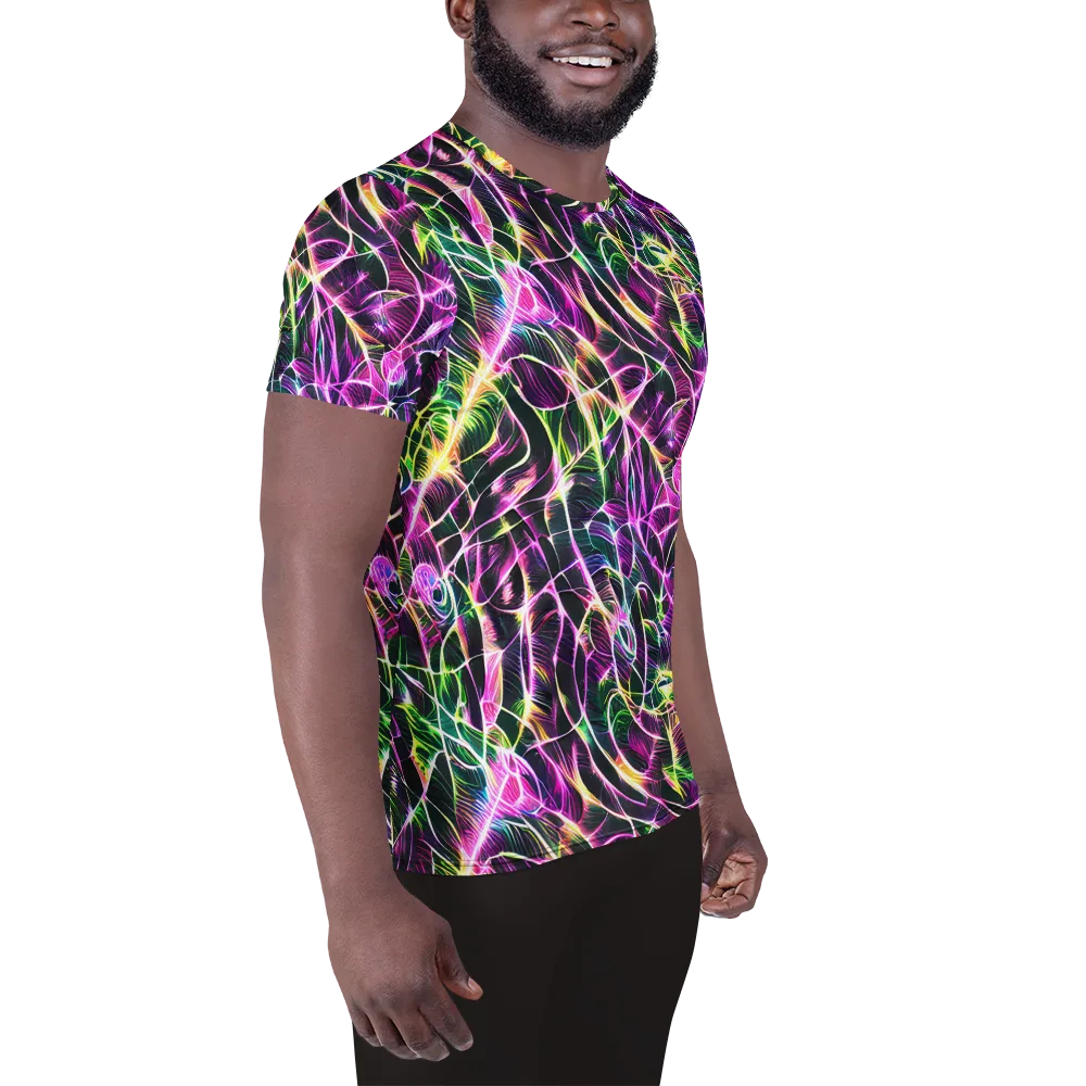 Cyber Botanical on Men's Athletic T-Shirt — Right