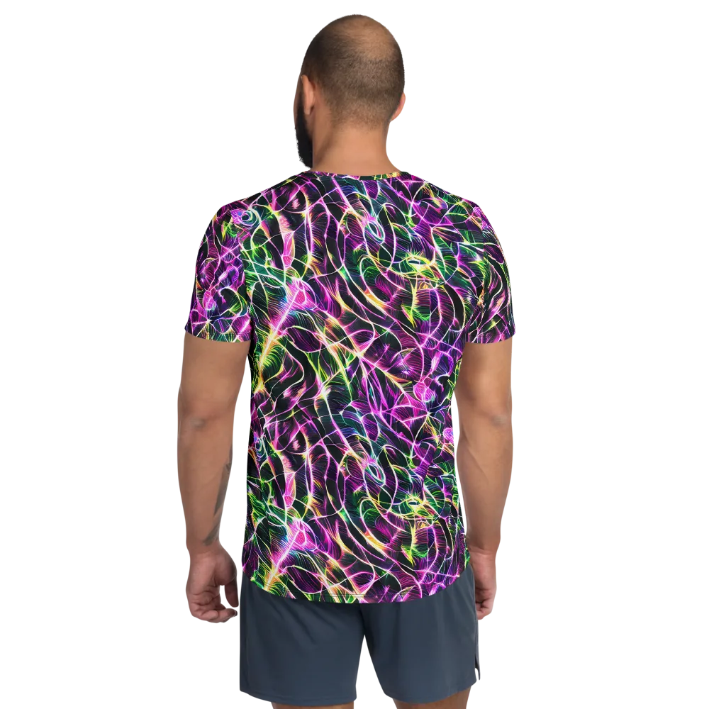 Cyber Botanical on Men's Athletic T-Shirt — Back