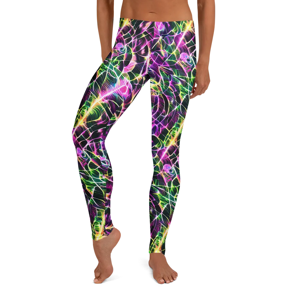 Cyber Botanical on Leggings — Front