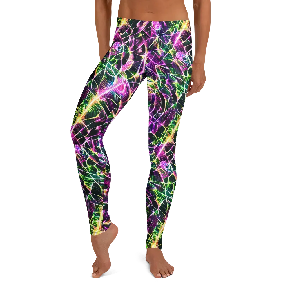 Cyber Botanical on Leggings — Front