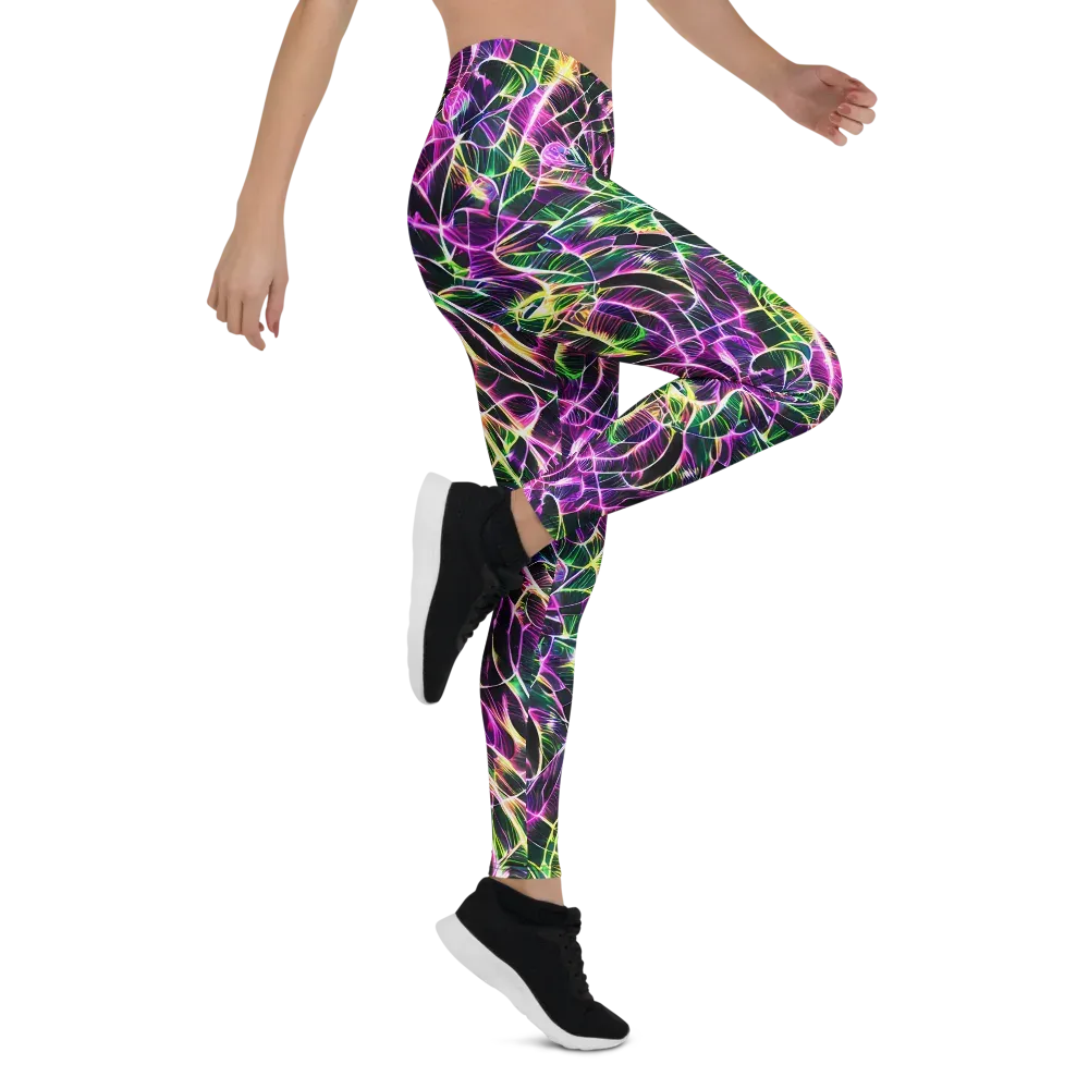 Cyber Botanical on Leggings — Right