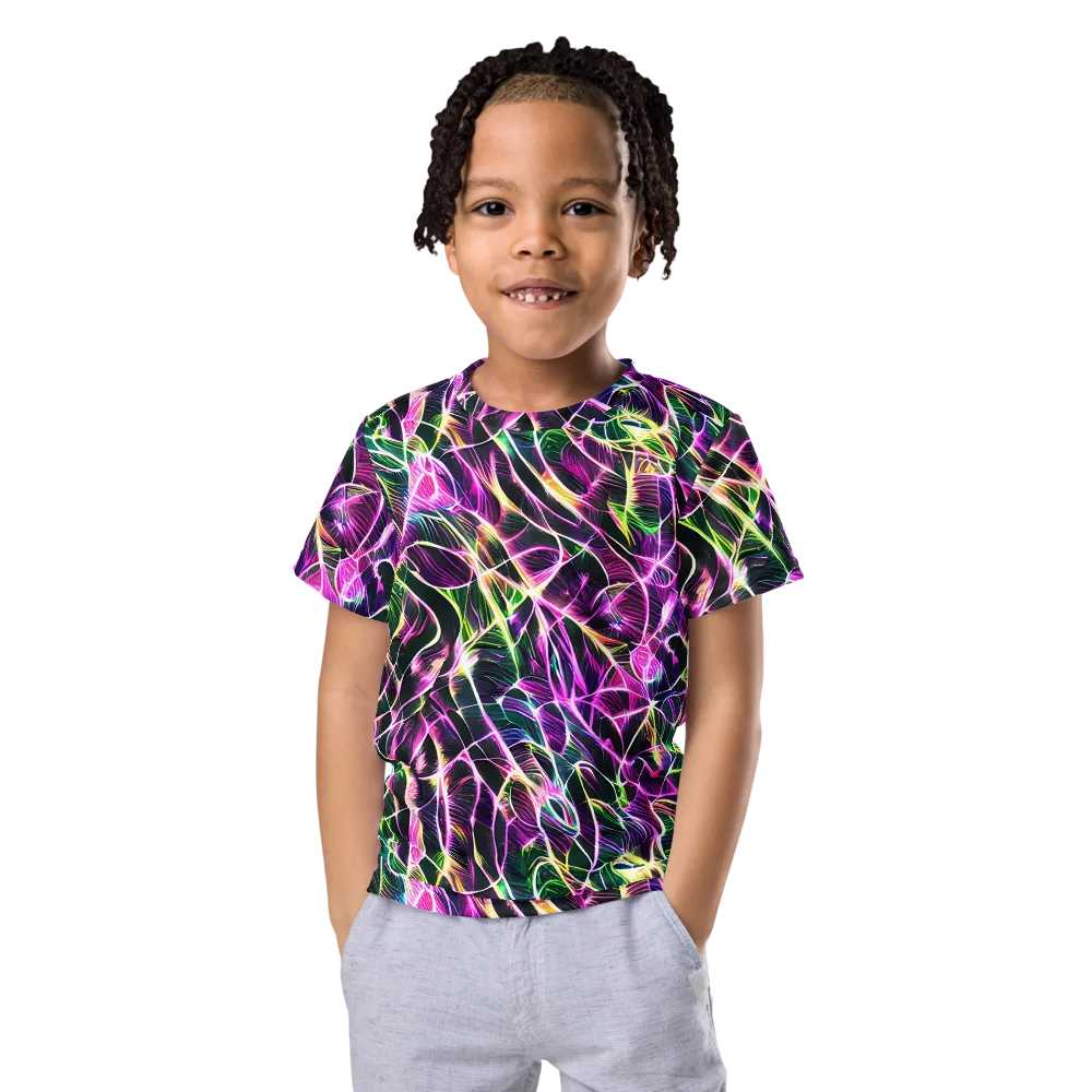 Cyber Botanical on Kids Crew Neck T-Shirt — Front