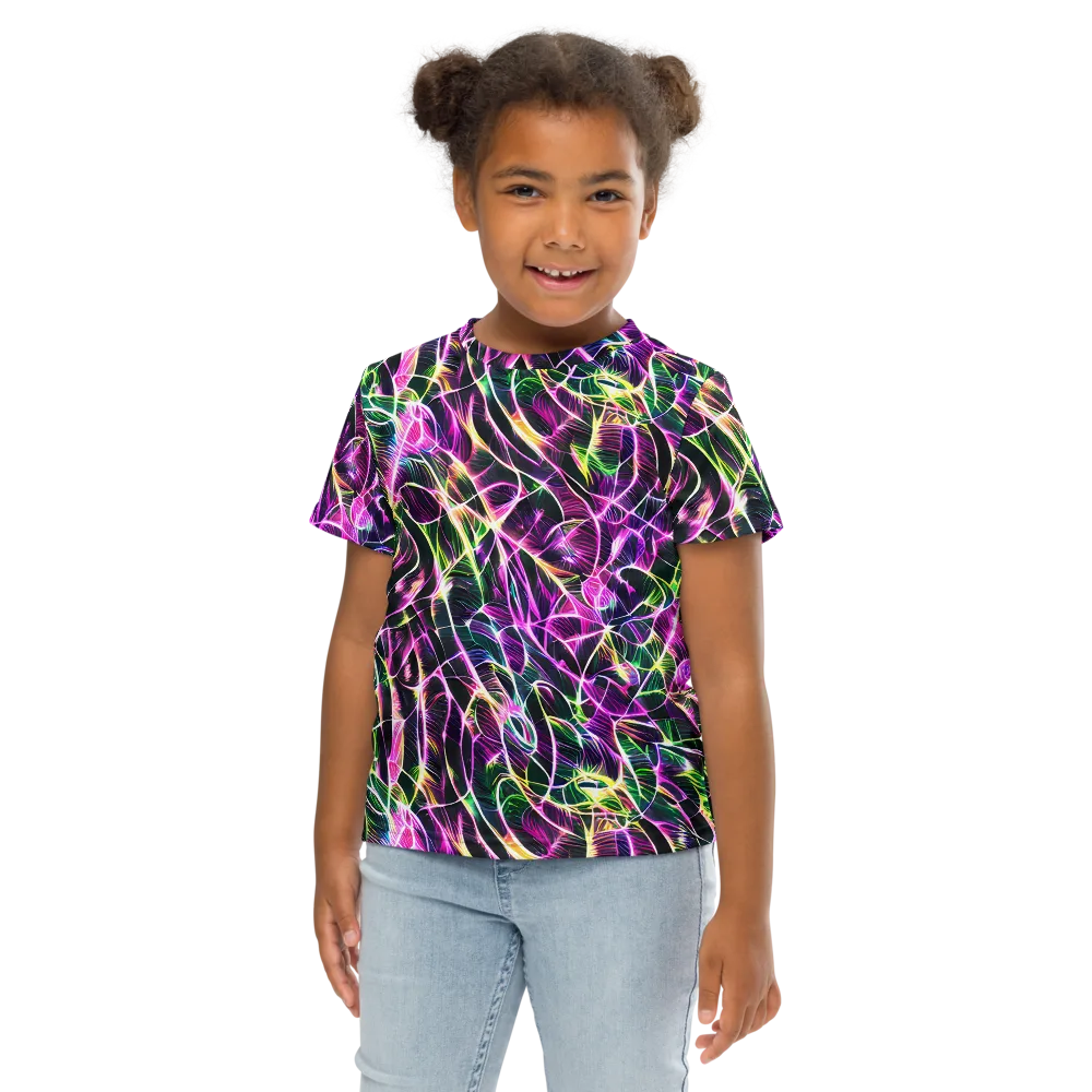 Cyber Botanical on Kids Crew Neck T-Shirt — Front