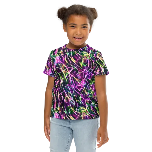 Cyber Botanical on a Kids Crew Neck T-Shirt